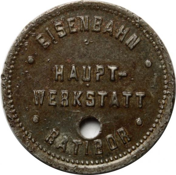 10 fenigów Główne Warsztaty Kolejowe Racibórz / Ratibor