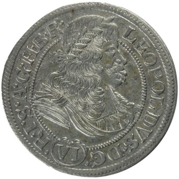 6 krajcarów 1674 Leopold I Habsburg Wrocław