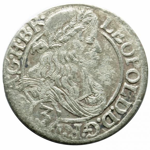 3 krajcary 1666 Leopold I Habsburg Śląsk Wrocław