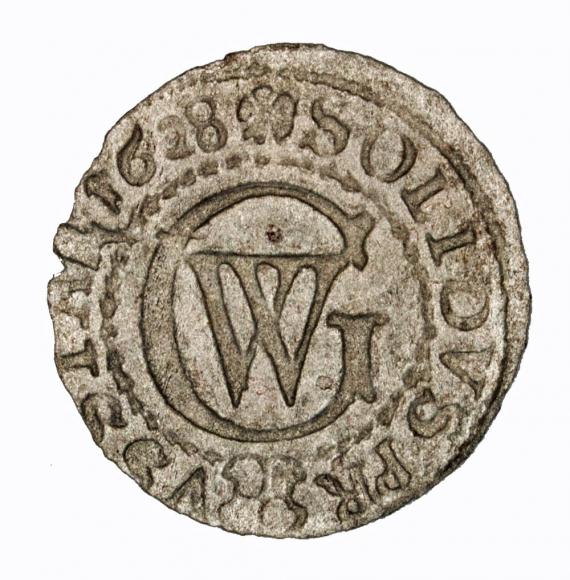 Szeląg 1628 Jerzy Wilhelm Księstwo Pruskie Królewiec