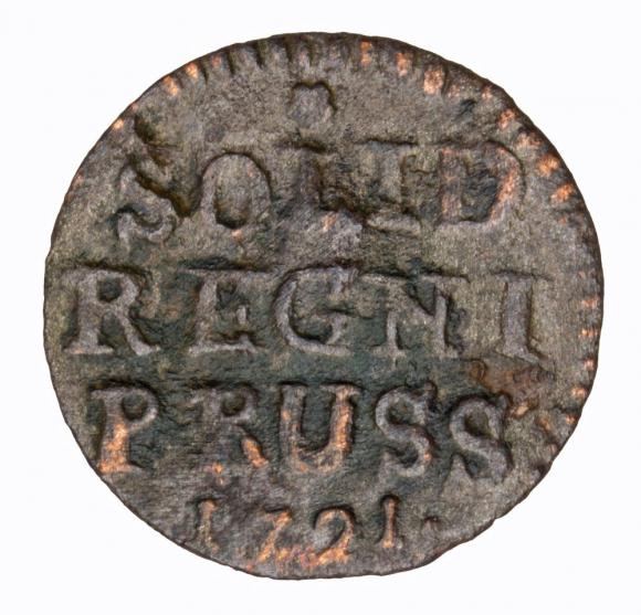 Szeląg 1721 Fryderyk Wilhelm I Prusy