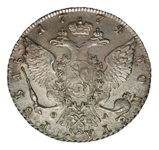 Rubel 1774 Katarzyna II Wielka Rosja Petersburg
