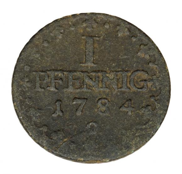 1 fenig 1784 Fryderyk August III Niemcy Saksonia Drezno