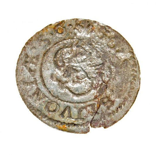 Szeląg 1656 Gustaw II Adolf Liwonia