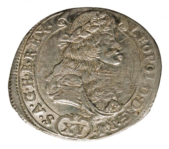 15 krajcarów 1686 Leopold I Habsburg Węgry Kremnica