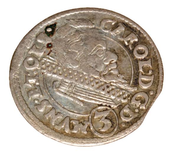 3 krajcary 1613 Karol II Podiebradowicz Księstwo Ziębicko - Oleśnickie Oleśnica