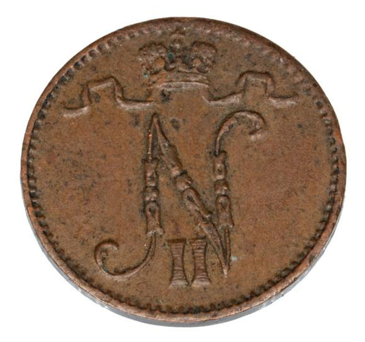 1 penni 1915 Mikołaj II Romanow Finlandia okupacja rosyjska Helsinki
