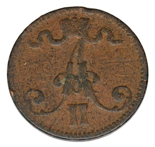 5 pennia 1866 Aleksander II Romanow Finlandia okupacja rosyjska Helsinki