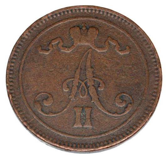 10 pennia 1866 Aleksander II Romanow Finlandia okupacja rosyjska Helsinki