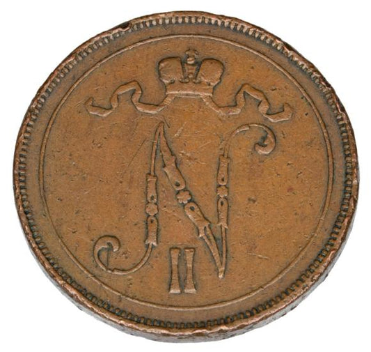 10 pennia 1895 Mikołaj II Romanow Finlandia okupacja rosyjska Helsinki