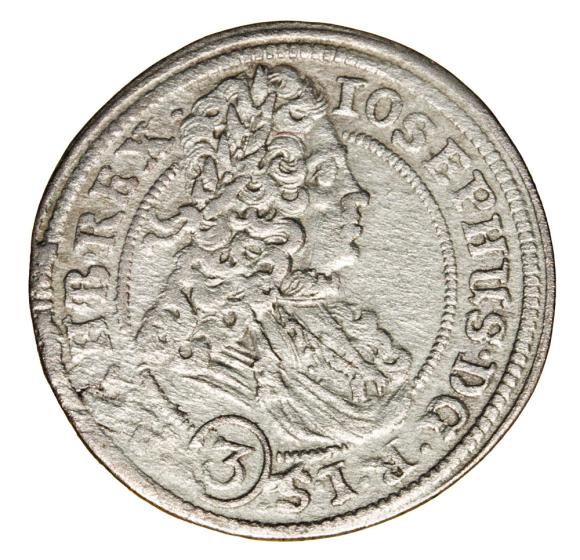 3 krajcary 1707 Józef I Habsburg Śląsk Wrocław