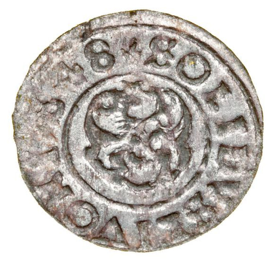 Szeląg 1648 Krystyna Waza Liwonia