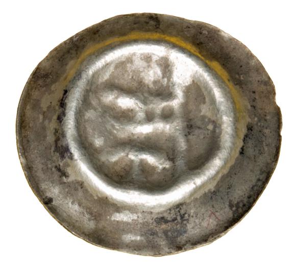 Brakteat Strzałów Stralsund proporzec kula i strzała