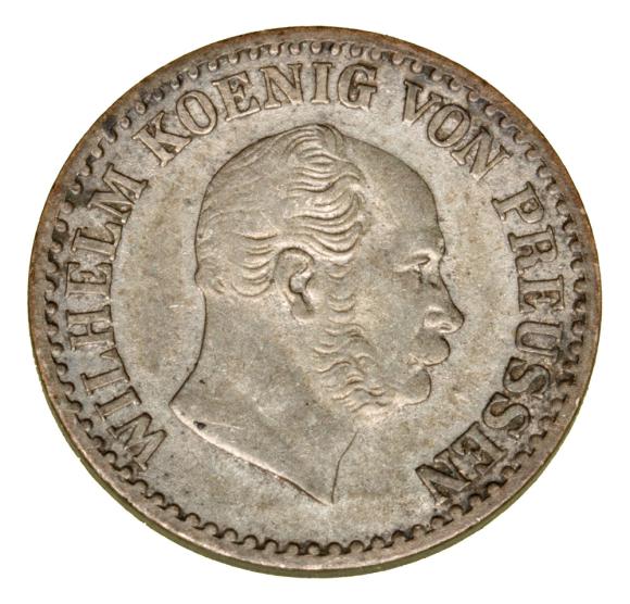 1 grosz srebrny 1862 Wilhelm I Hohenzollern Prusy Berlin