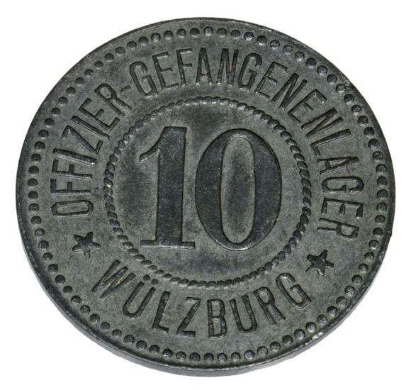 10 fenigów Wulzburg oficerski obóz jeniecki