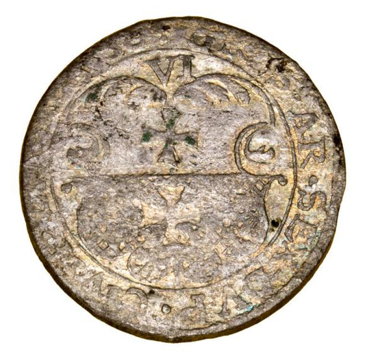 Szóstak 1658 Karol X Gustaw Elbląg