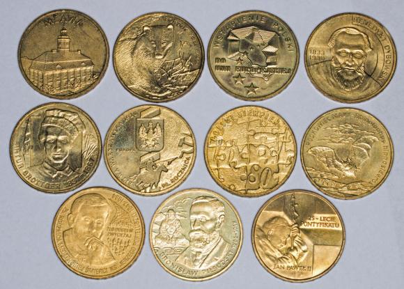 2 złote 2002-2011 zestaw 11 sztuk III RP