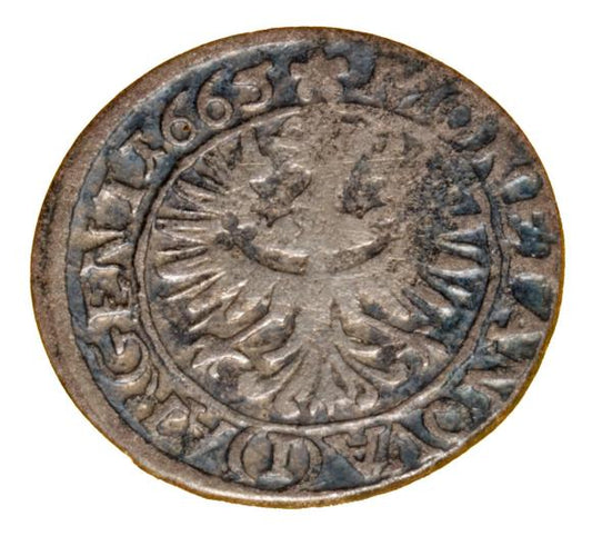 1 krajcar 1665 Jan Chrystian Księstwo Brzesko-Legnicko-Wołowskie Brzeg