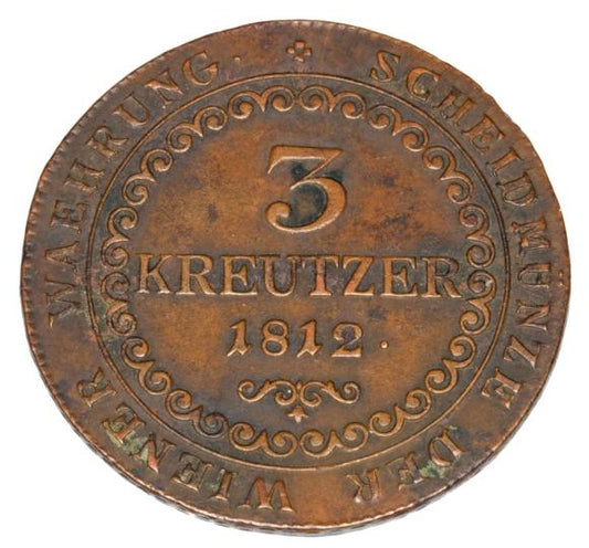 3 krajcary 1812 Franciszek II Habsburg Austria Kremnica