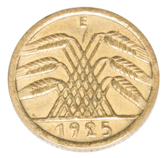 5 reichspfennig 1925 Niemcy Muldenhutten E