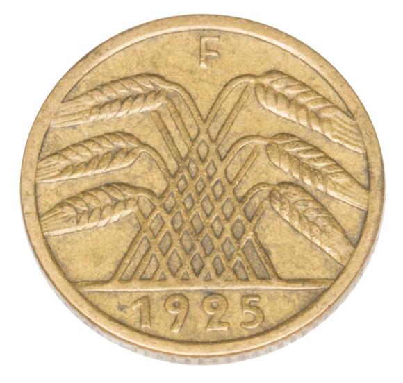 5 reichspfennig 1925 Niemcy Stuttgart F