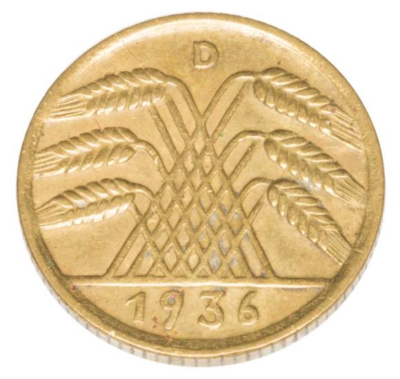 10 reichspfennig 1936 Niemcy Monachium D