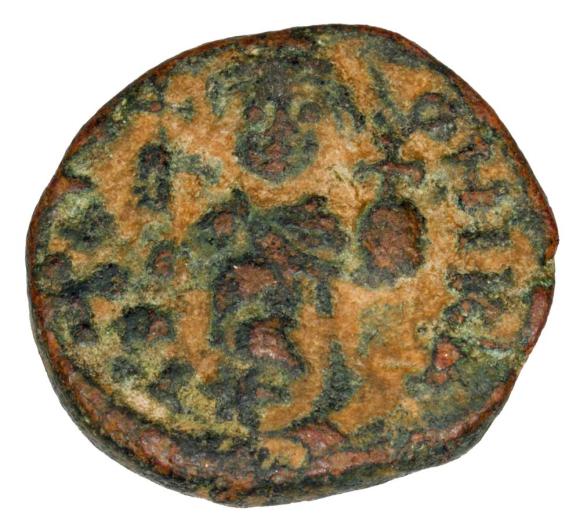 1/2 follis 641-643 Konstans II Brodaty Bizancjum Kartagina
