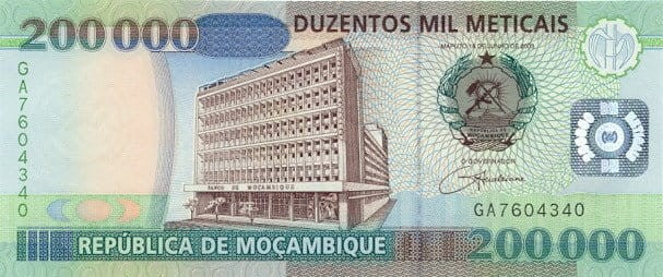 Mozambik 200 000 metical Taniec 2003 P-141