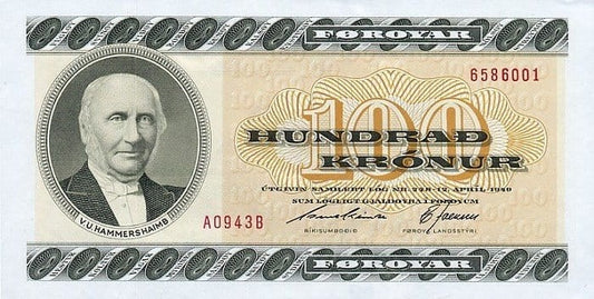 Wyspy Owcze 100 kroner Góry 1994 P-21f