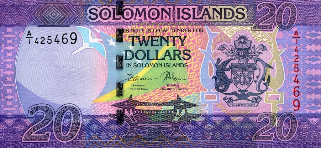 Wyspy Salomona 20 Dolarów Muzyka 2017 P-34a