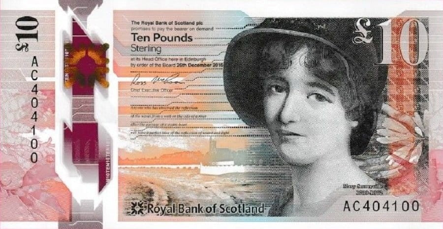 Szkocja 10 funtów Wydry 2016 P-New2