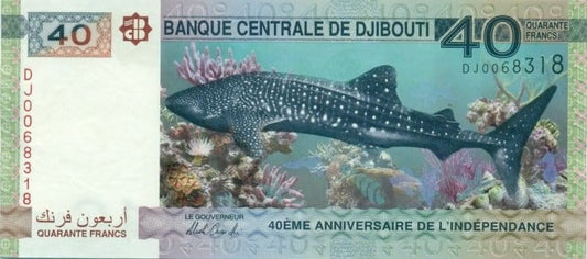 Dżibuti 40 franków Rekin 2017 P-46a