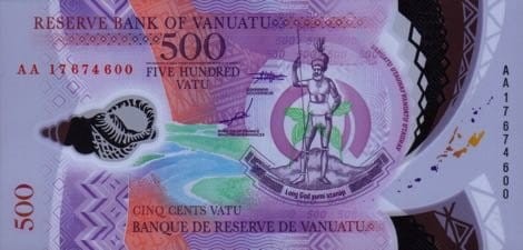 Vanuatu 500 Vatu Taniec 2017 P-18
