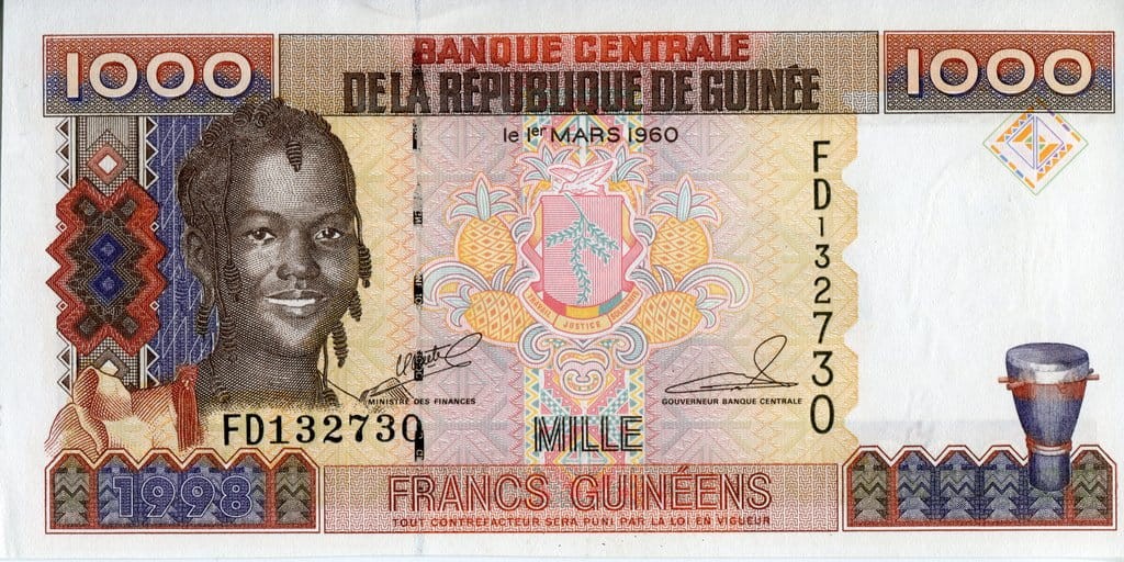 Gwinea 1000 GFr Maska 1998 P-37
