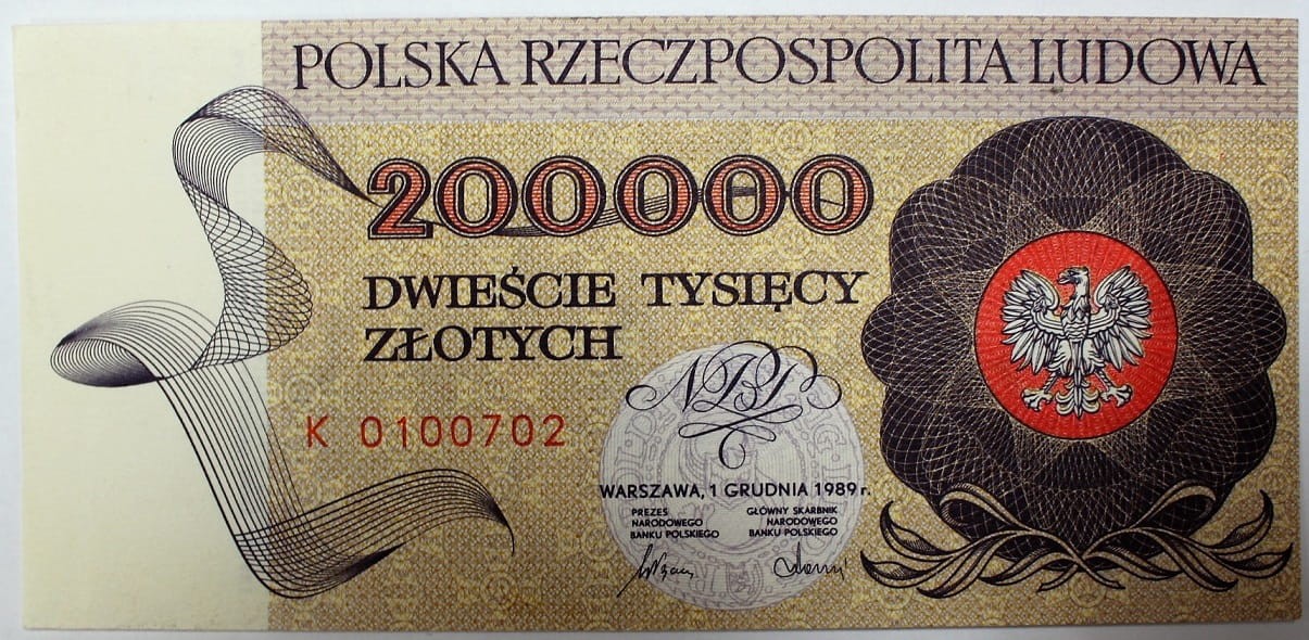 PRL 200000 zł Warszawa 1989 P-155a K