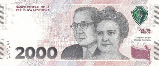 Argentyna 2000 peso Malbran 2023 P-371a