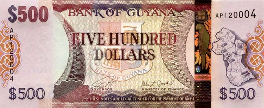 Gujana 500 dolarów Parlament 2018 P-37b