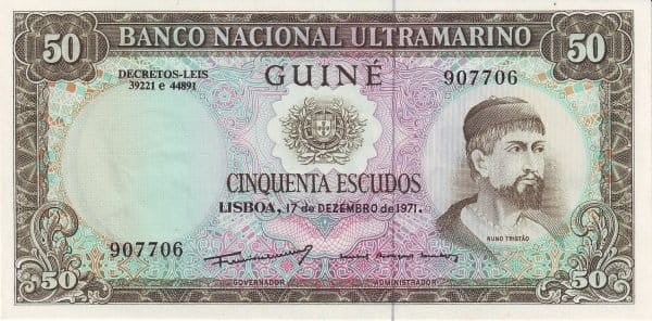 Gwinea Portugalska 50 escudos Statki 1971 P-44