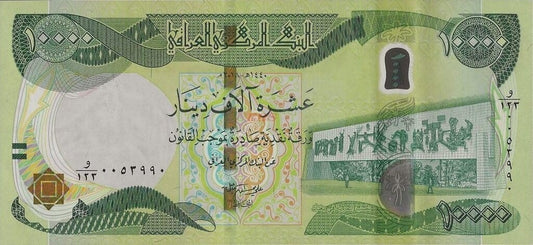 Irak 10 000 Dinarów Wieża 2018 P-101