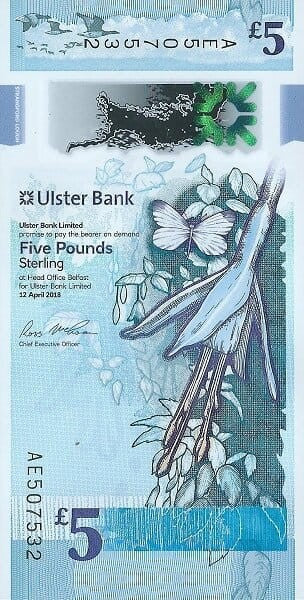 Irlandia PN 5 f Kwiaty 2018 P-343
