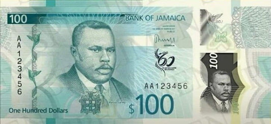 Jamajka 100 dolarów 60 lat niepodległości 2022 P-97