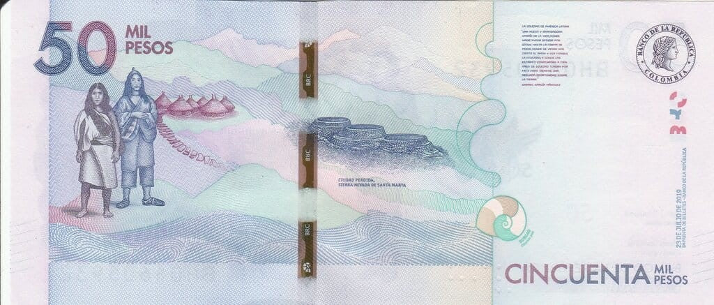 Kolumbia 50 000 peso Gabriel Marquez 2019 P-462f