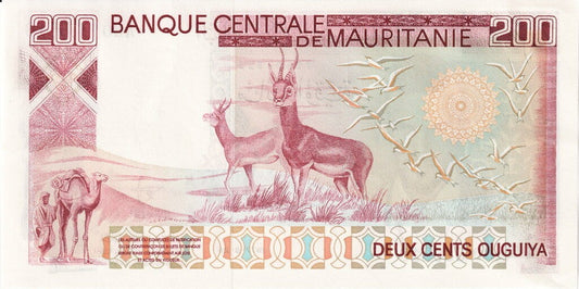 Mauretania 200 Ouguiya Antylopy 1975 P-3B