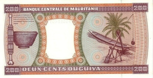 Mauretania 200 Ouguiya Łódka 2002 P-5j