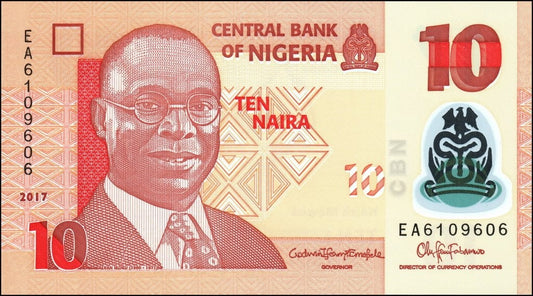 Nigeria 10 naira Kobiety z misami 2017 P-39h