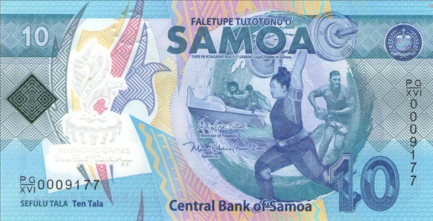 Samoa 10 tala Sport 2019 P-45a