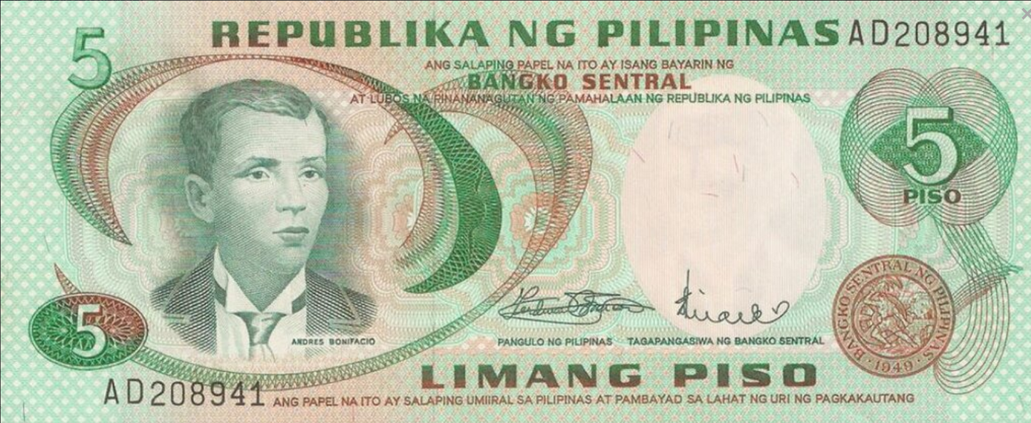 Filipiny 5 piso Katipunan 1970 P-148