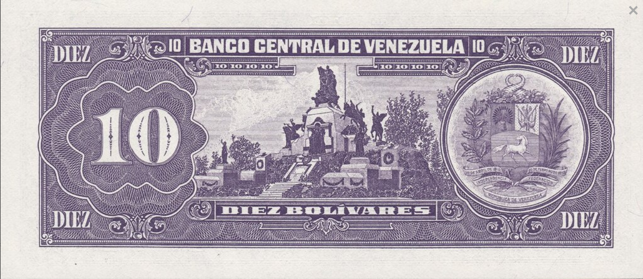 Wenezuela 10 Boliwarów Pomnik 1995 P-61d