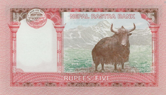 Nepal 5 rupii Wół 2020 P-76b