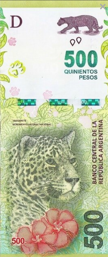 Argentyna 500 peso Jaguar 2016 P-365c